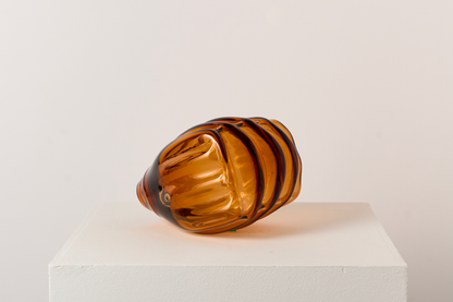 Artwork by Anni Eckerman - Glas formed by wood brown