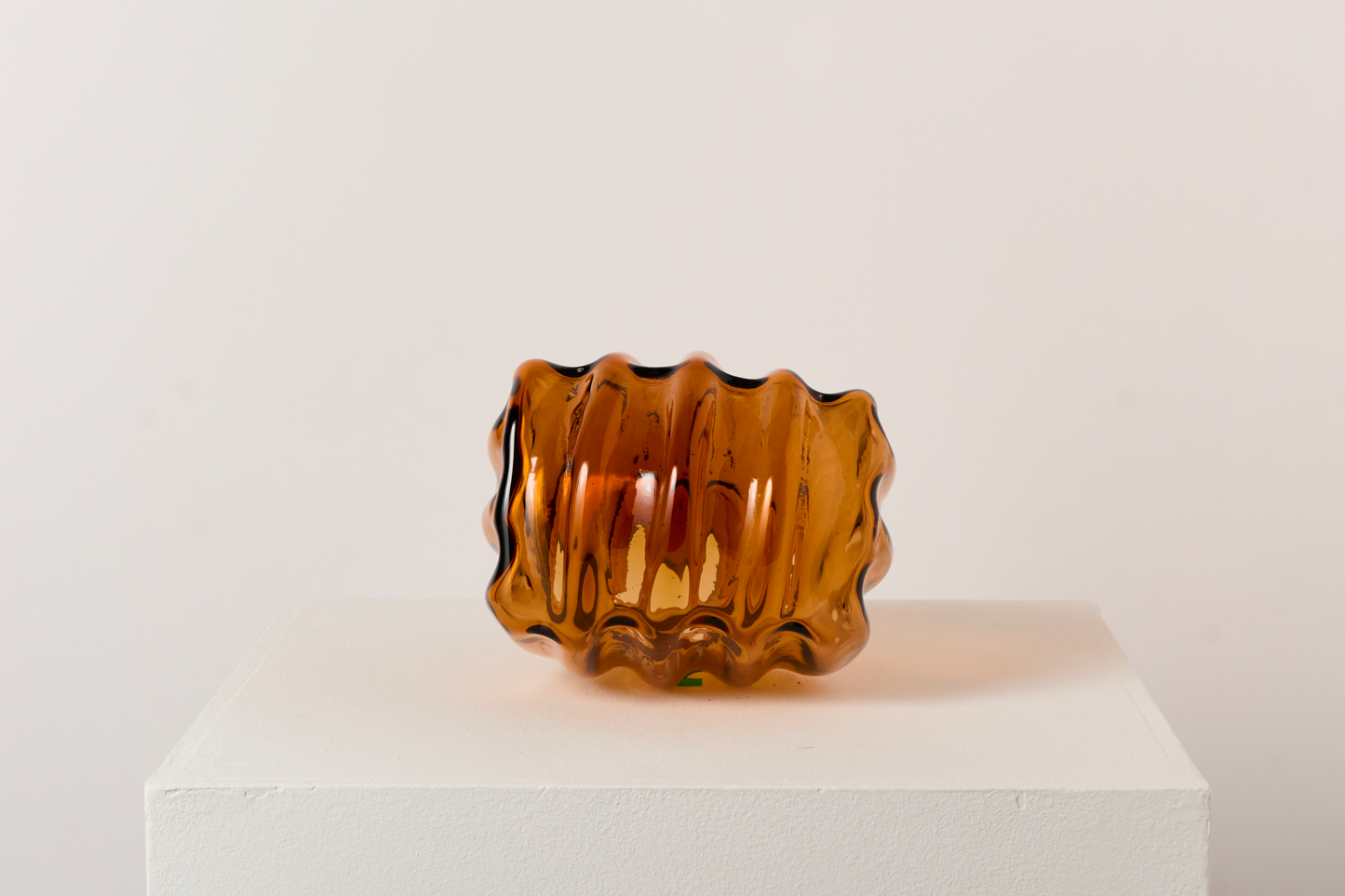 Artwork by Anni Eckerman - Glas formed by wood brown