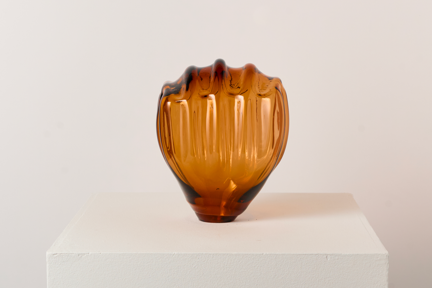 Artwork by Anni Eckerman - Glas formed by wood brown