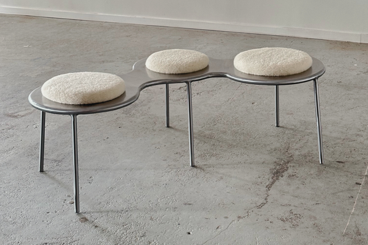 Artwork by Maud Paul - bench snow white