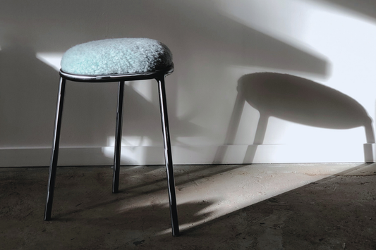 Artwork by Maud Paul - stool light blue