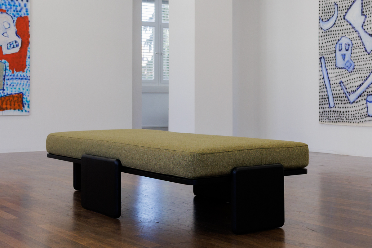 NANA Daybed - Bouclé retro grün