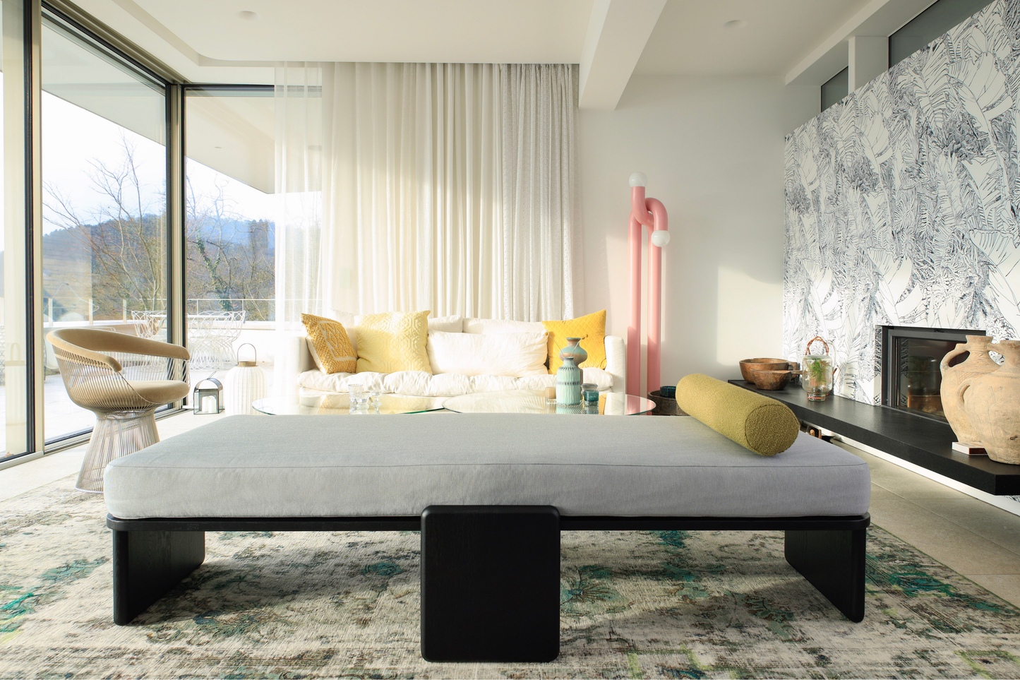 NANA Daybed - Moire silver grey (kvadrat)