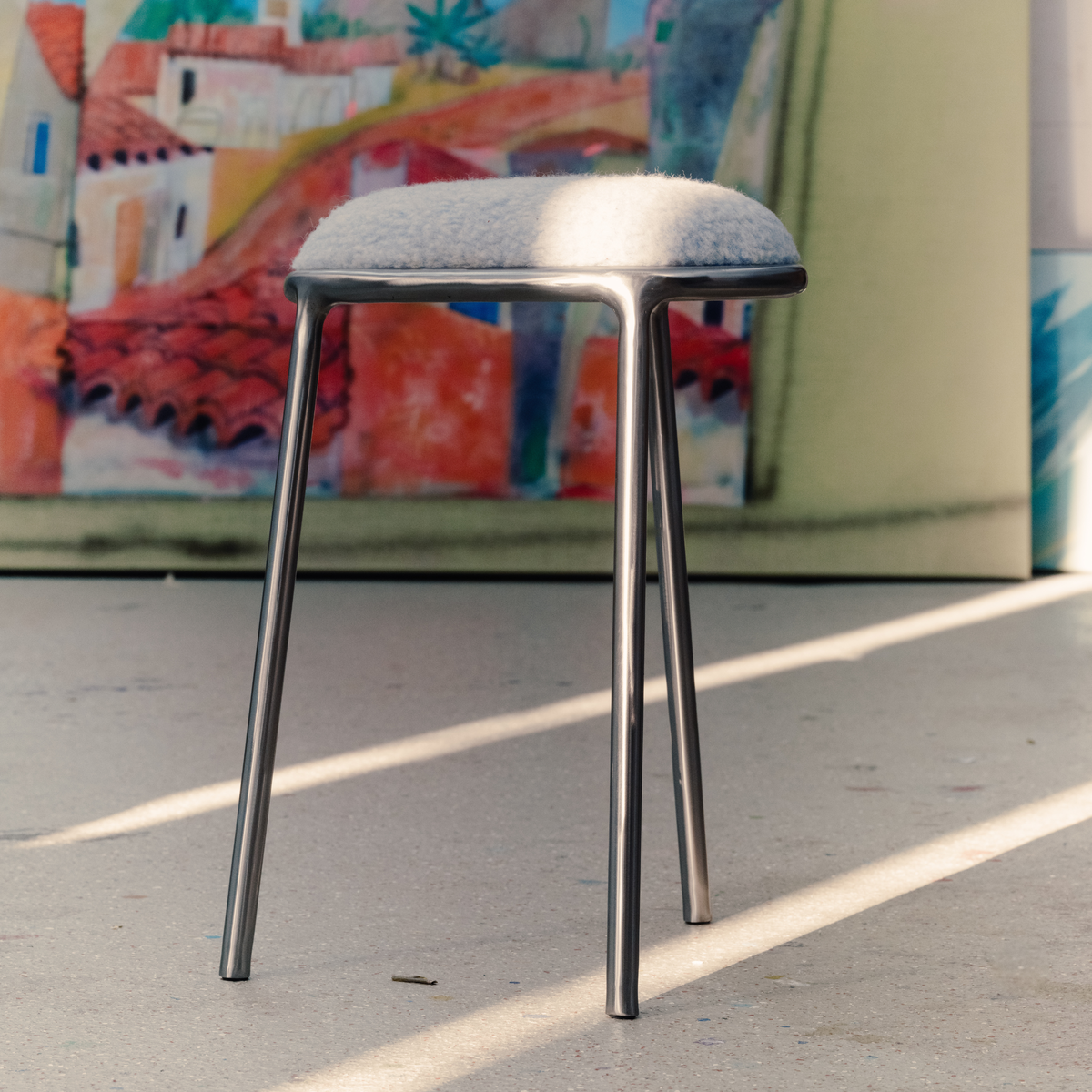 Stool Fusette light blue