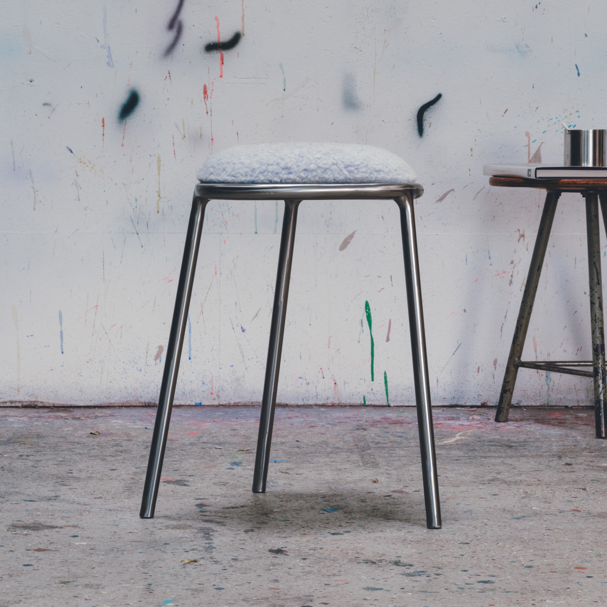Stool Fusette light blue
